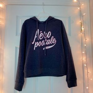 Aeropostale small navy slightly cropped hoodie
